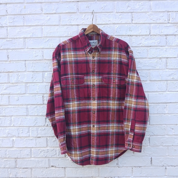 Eddie Bauer Bainbridge Flannel Shirt Medium - Picture 1 of 3